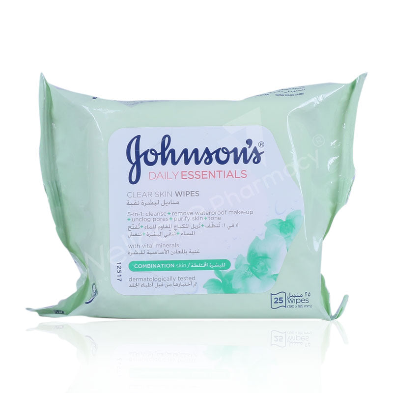 Jhonson & Jhonson Micellar Facial Wipes All Skin Types 25'S