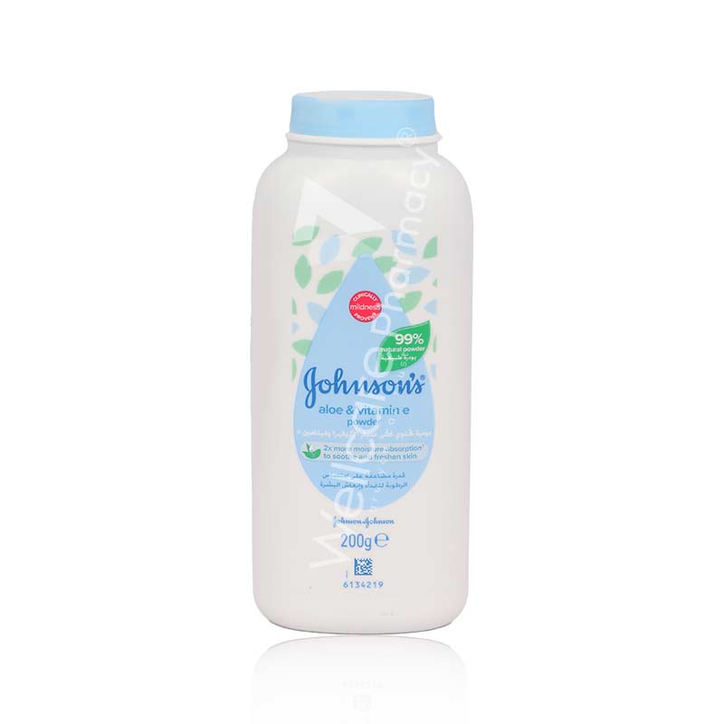J&J Baby Aloe & Vit E Powder 200G