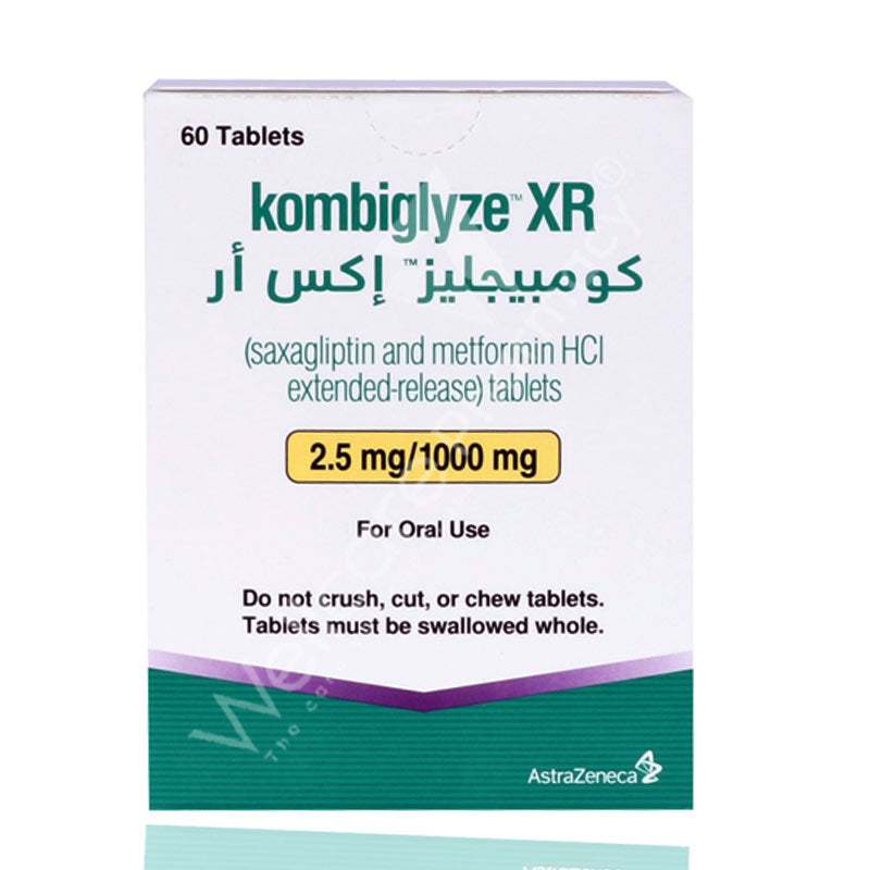 KOMBIGLYZE 2.5MG/1000MG XR TABLETS 60'S