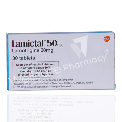 Lamictal Tablets 50Mg 30'S