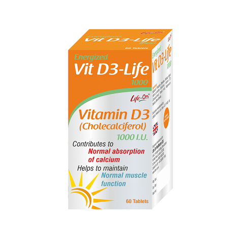 Life On Vit-D3 Life 1000 Iu Tablets 60'S