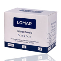 Lomar Sterile Gauze Swabs 5x5cm 8ply 50'S