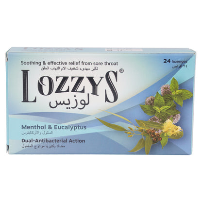 Lozzys Menthol&Eucalyptus Lozenges 24'S - Wellcare Pharmacy
