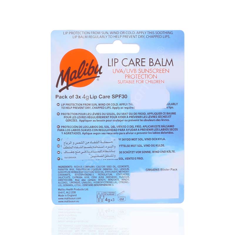 Malibu Lip Care Mango Mint And Tropicana 3'S