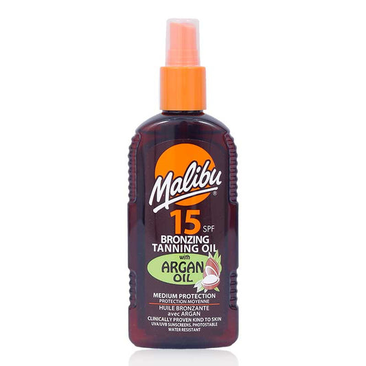 Malibu Spf15 Bronzing Tanning Oil With Argan Oil 200Ml