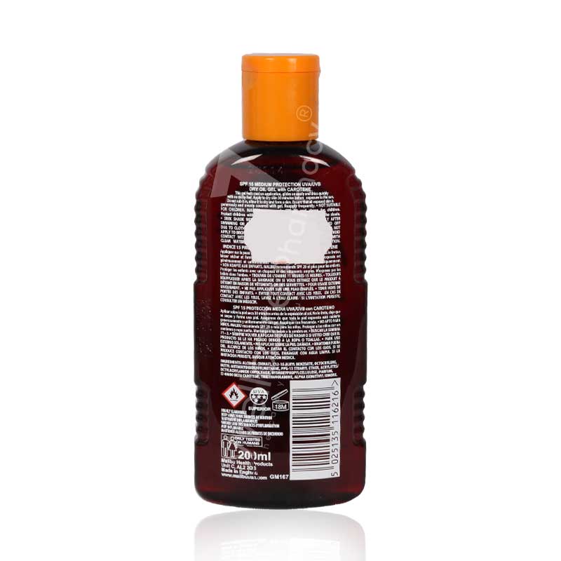 Malibu Spf15 Dry Oil Gel With Carotene 200ml
