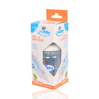 Mebby Anti Colic Plastic Feeding Bottle 180Ml 0 To 3Months