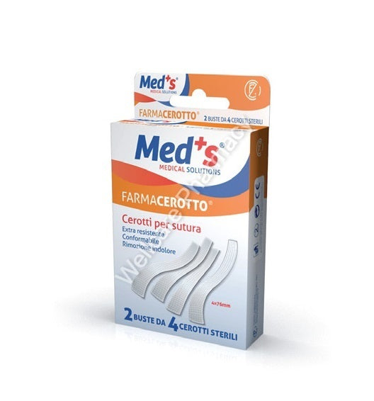 MED PLUS WOUND CLOSURE STRIPS 4'S