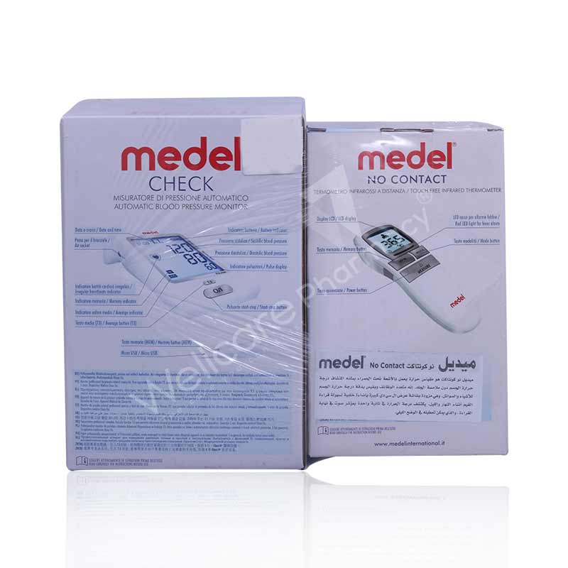 Medel Check Automatic B/P Monitor + Medel Non Contact Forehead Thermometer