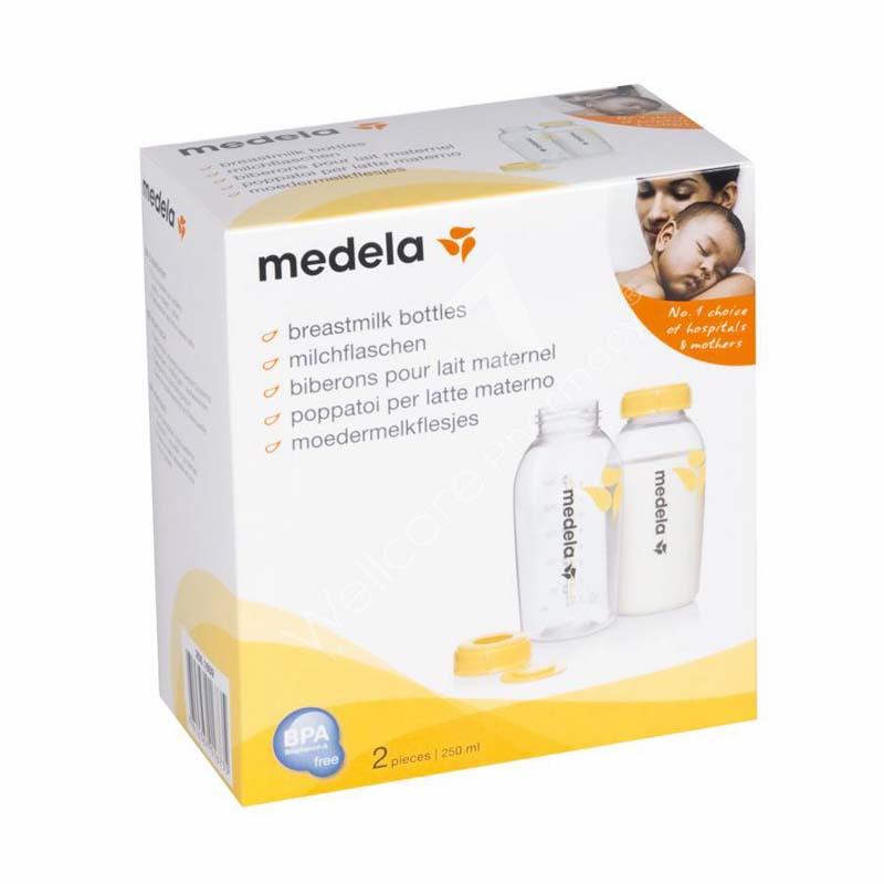 Medela Baby Milk Bottles 250ml 2'S