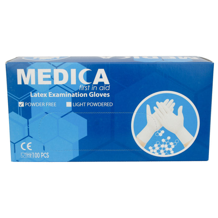 Disposable Latex Gloves Powder Free Large 100'S