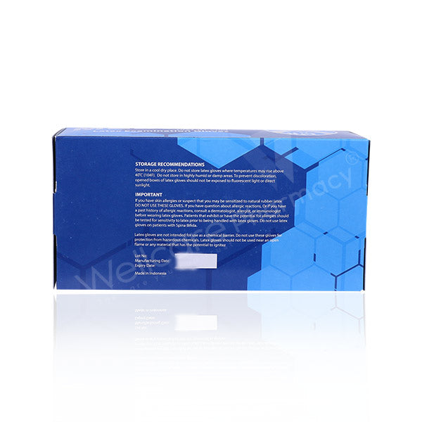 Disposable Latex Gloves Powder Free Medium 100'S - Wellcare Pharmacy