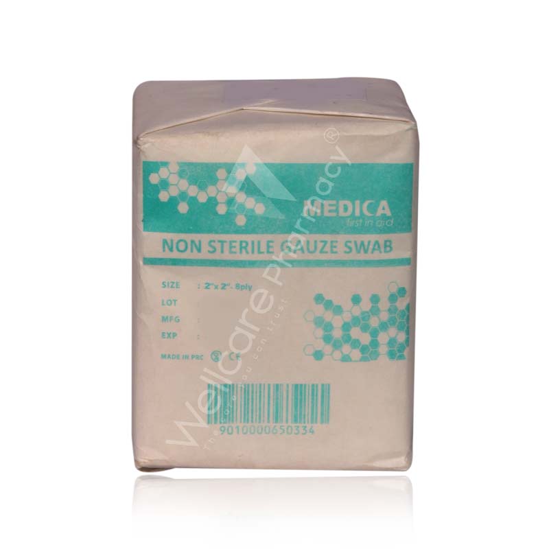 Medica Gauze Swabs 5X5 Cm 8Ply 100'S