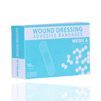 Medica  W/Dressing Adh Flexible Plaster 19x72 1x100'S