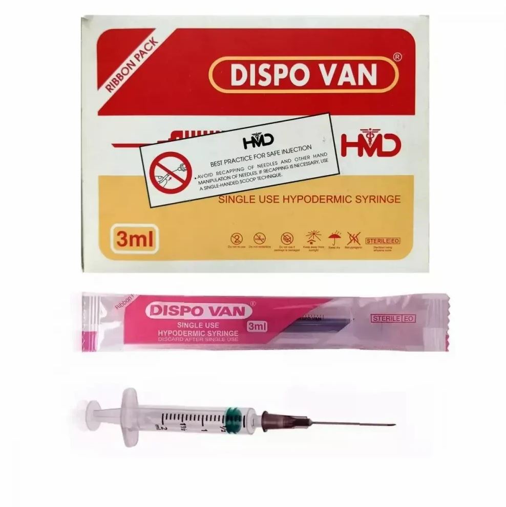 Medica/Hmd Disposable Syringe 3Ml 100'S