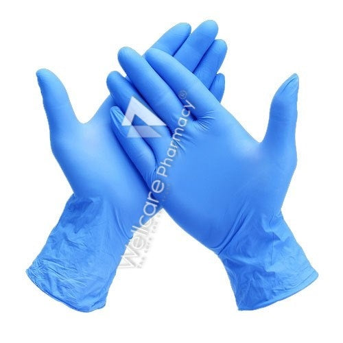 MEDICAL DISPOSABLE NITRILE EXAMINATION GLOVES POWDER FREE LARGE 100'S