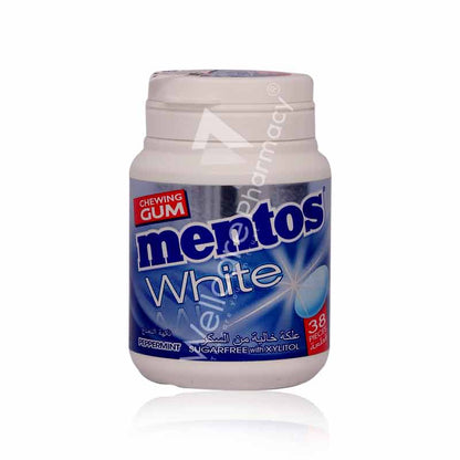 Mentos White Chewing Gum Peppermint 38'S