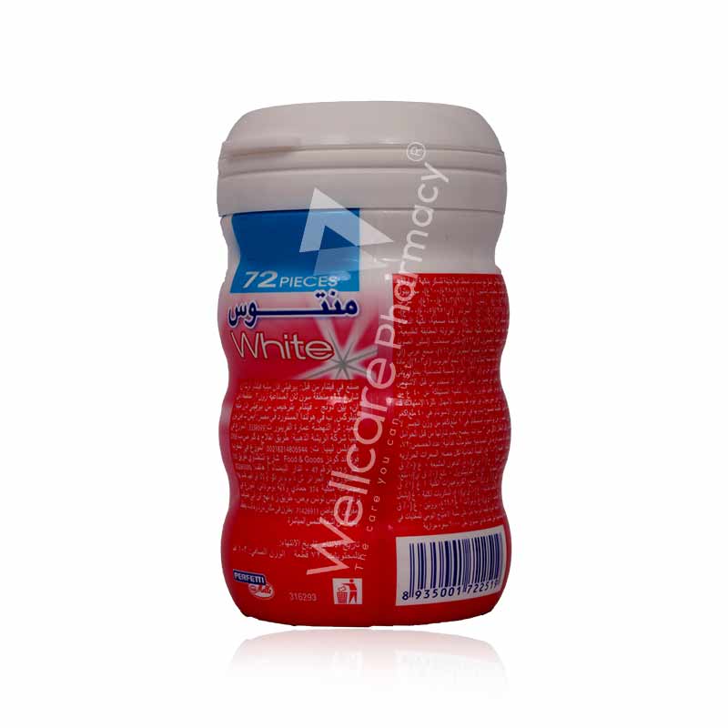 Mentos White Chewing Gum Strawberry 72'S