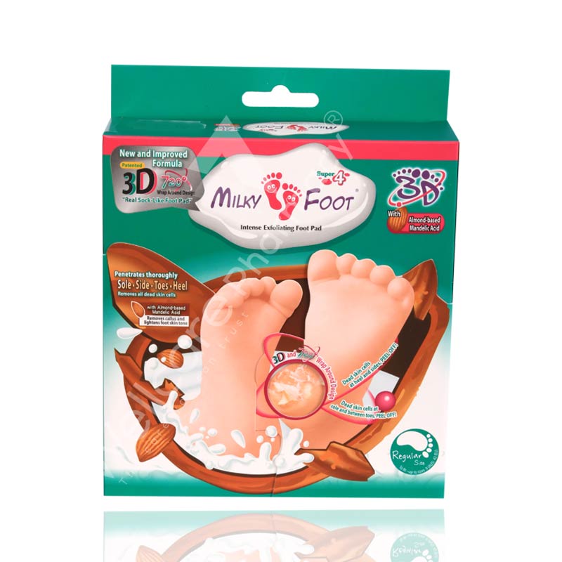 Milky Foot 3d Intense Exfoliating Foot Pad Super 4'S