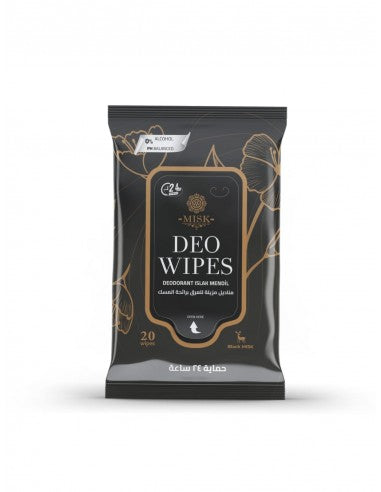 Misk Deo Wipes 20'S