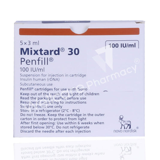 Mixtard 30Hm Penfill 3Ml 5'S