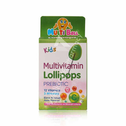 Multiball Kids Multivitamin Lollipops 7'S