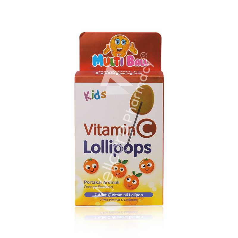 Multiball Kids Vitamin C Lollipops 7'S