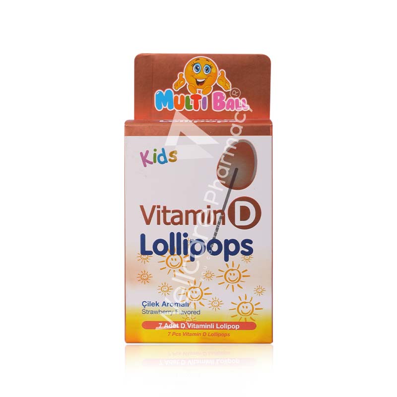 Multiball Kids Vitamin D Lollipops 7'S