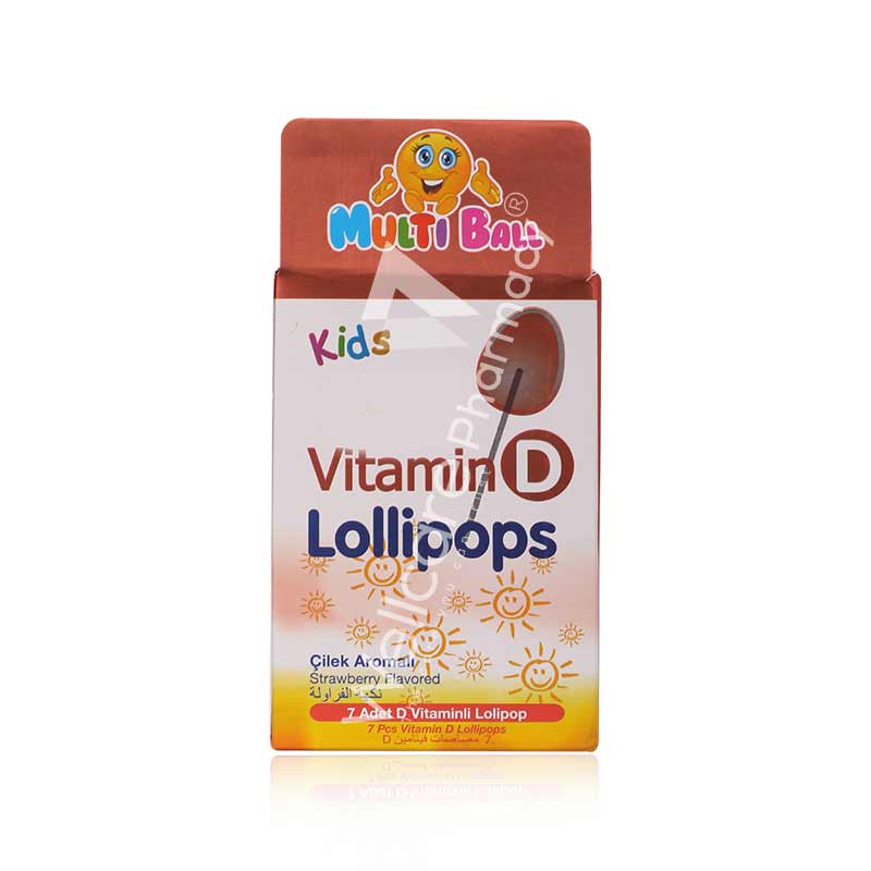 Multiball Kids Vitamin D Lollipops 7'S
