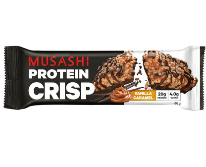 Musashi Protein Crisp Bars Vanilla Caramel 60g - Wellcare Pharmacy
