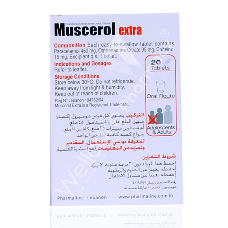 Muscerol Extra Tablets 20'S Muscerol Extra Tablets 20'S