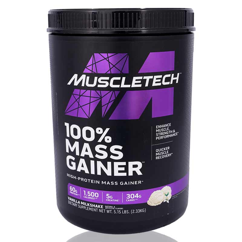 Muscletech 100% Mass Gainer Vanilla Milkshake 5.15Lbs(2.33Kg)