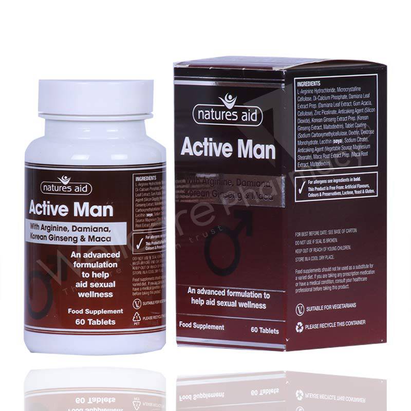 Natures Aid Active Man Tablets 60'S Natures Aid Active Man Tablets 60'S