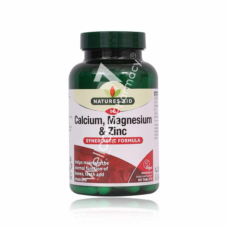 Natures Aid Calcium,Magnesium & Zinc Tablets 90'S