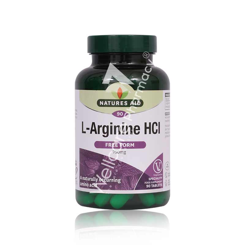 Natures Aid L-Arginine Hcl 750Mg Tablets 90'S