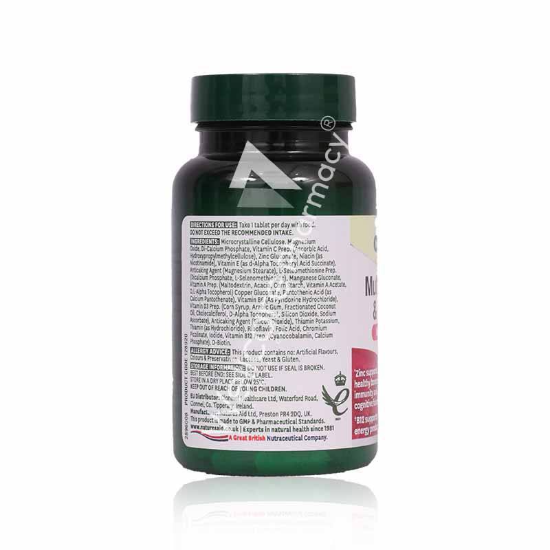 Natures Aid Multivitamins & Minerals Without Iron Tablets 60'S Natures Aid Multivitamins & Minerals Without Iron Tablets 60'S