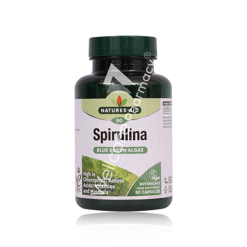 Natures Aid Spirulina Capsules 90'S Natures Aid Spirulina Capsules 90'S