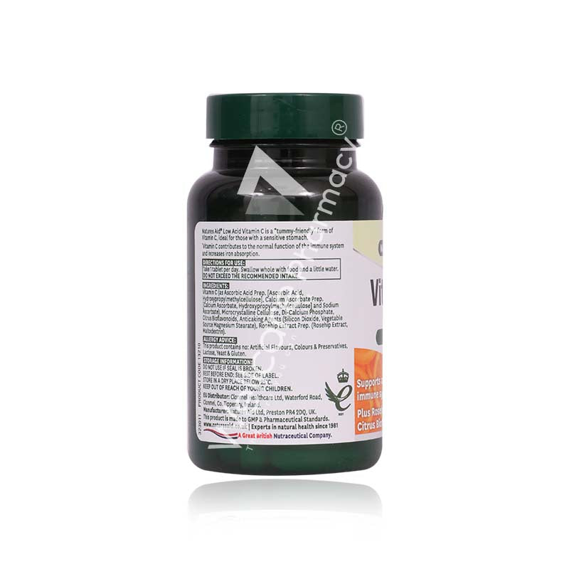 Natures Aid Vitamin C 1000Mg Low Acid Tablets 30'S