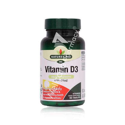Natures Aid Vitamin D3 400Iu Tablets 90'S