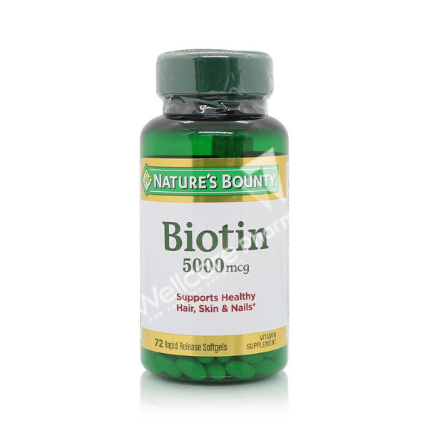 Natures Bounty Biotin 5000 Mcg  Softgel72's