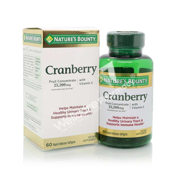 Natures Bounty Cranberry With Vitamin C Softgel 60'S