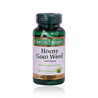 Natures Bounty-Horny Goat Weed With Maca Capsules 1X60's