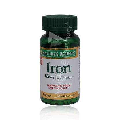 NATURE'S BOUNTY IRON 65MG TABLETS 100'S