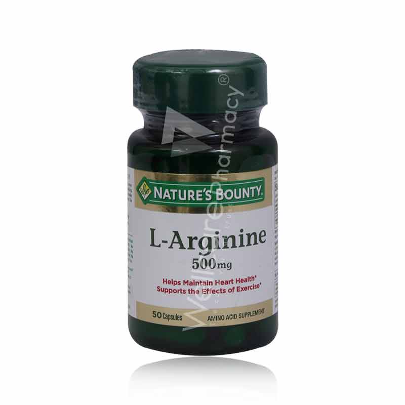 Nature's Bounty L-Arginine 500Mg Capsules 50'S