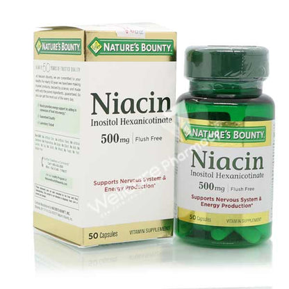 Natures Bounty Niacin Flush Free 500Mg Capsules 50'S