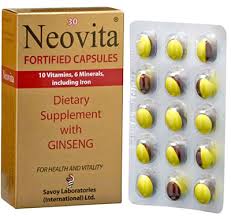 NEOVITAMINA FORTIFIED CAPSULES 30'S