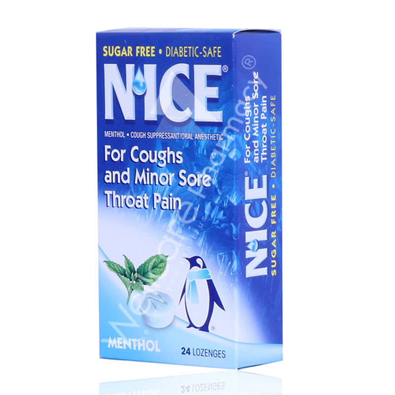 NICE MENTHOL LOZENGES. 24'S