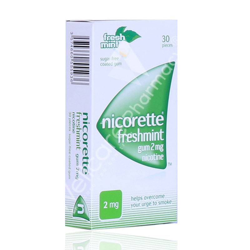 Nicorette Fresh Mint 2Mg Gum 30'S Nicorette Fresh Mint 2Mg Gum 30'S