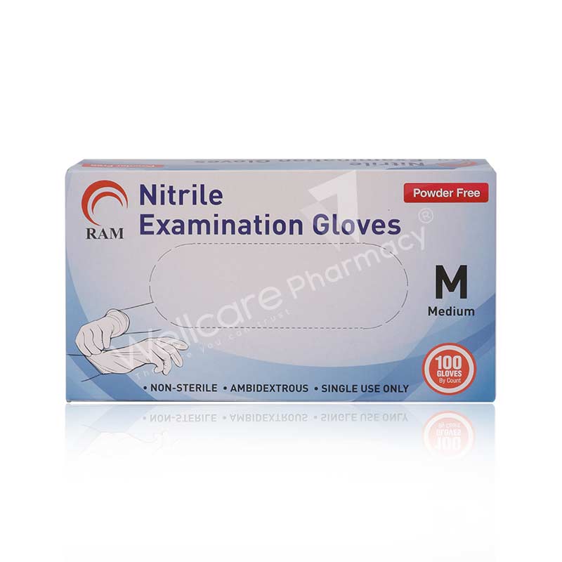 Nitrile Gloves Medium 100'S