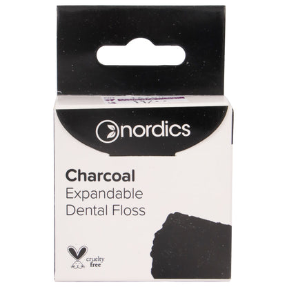 Nordics Expandable Dental Floss Charcol(30m) - Wellcare Pharmacy